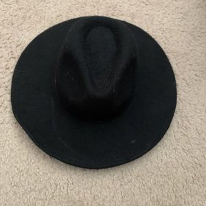 Black Flat Brimmed Hat